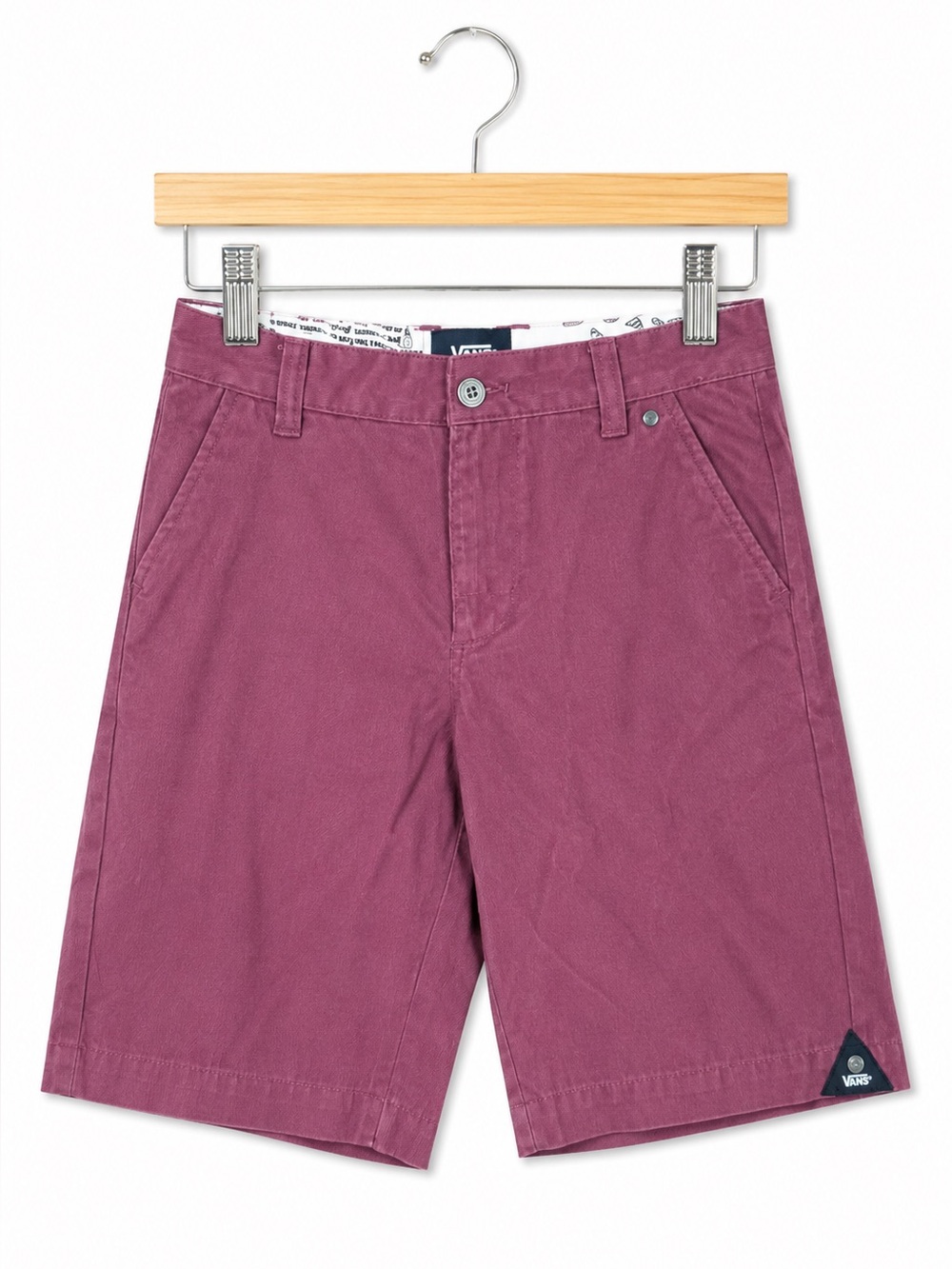 Vans Boys Shorts Size 10 Sliver Vintage Red Striped NEW